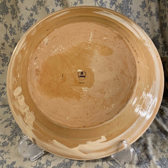 VTG Italian Pottery LS Lamas 14" Hand-Painted Serving Platter MCM - Picture 4 of 9